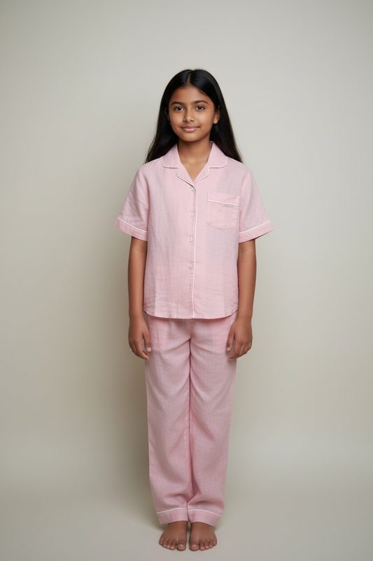 Set Me Free Pink Hemp Pyjamas — 10 Years